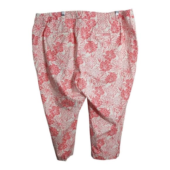 Talbots Woman PlusSize The Perfect Skimmer Floral Cropped Casual Preppy Pant 22W - Picture 2 of 7